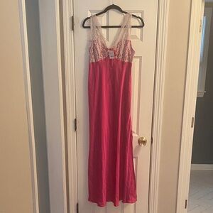 Free People Pink and White Maxi Dress